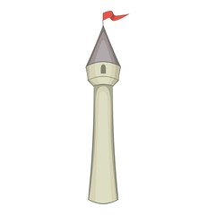 Castle tower icon. Cartoon illustration of castle vector icon for web design