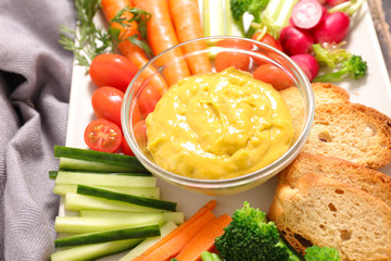 vegetable and dip