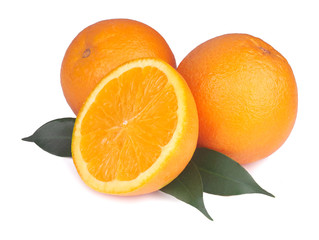 fresh orange isolated on white