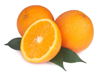 Fototapeta na wymiar fresh orange isolated on white