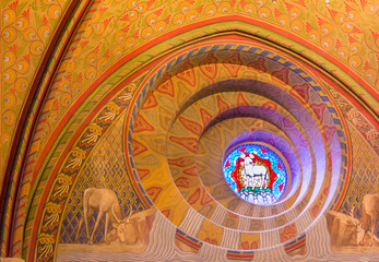 Interior detail of Matthias Church in Budapest