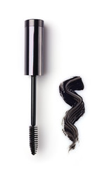 Black mascara brush stroke