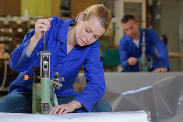 industrial technician at work