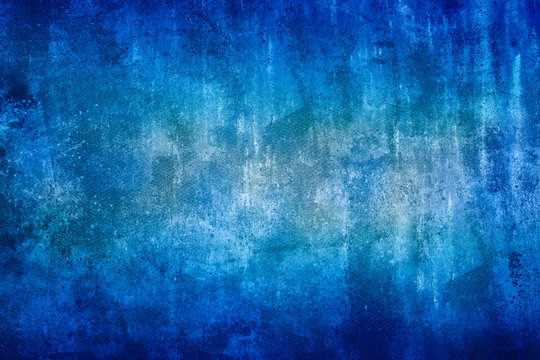 Blue modern background based on texture of painted wall and fishing net.