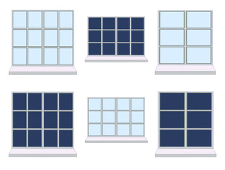 Vector set of various window compositions