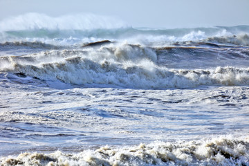 Pounding waves after a storm front