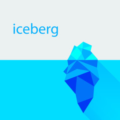 Polygonal iceberg in water template