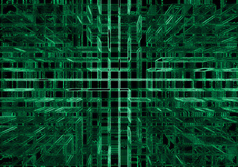 Abstract green  fractal background