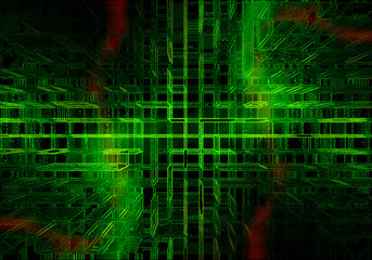 Obraz premium Abstract green fractal background