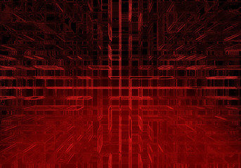 Abstract red  fractal background