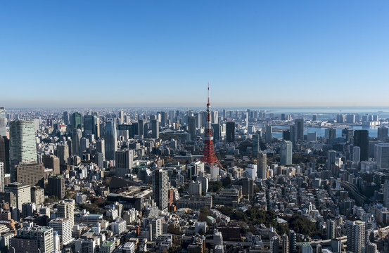 Tokyo cityscape in the day, Japan