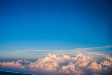 Aerial view of clouds at Sunset