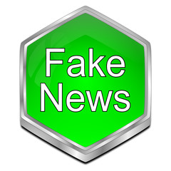 Fake News button - 3D illustration
