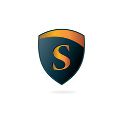 Initial Letter S Shield Logo Design