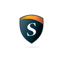 Initial Letter S Shield Logo Design