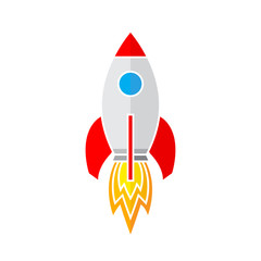 Rocket icon. Vector illustration.