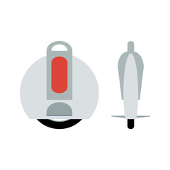 Mono-wheel isolated on white background.