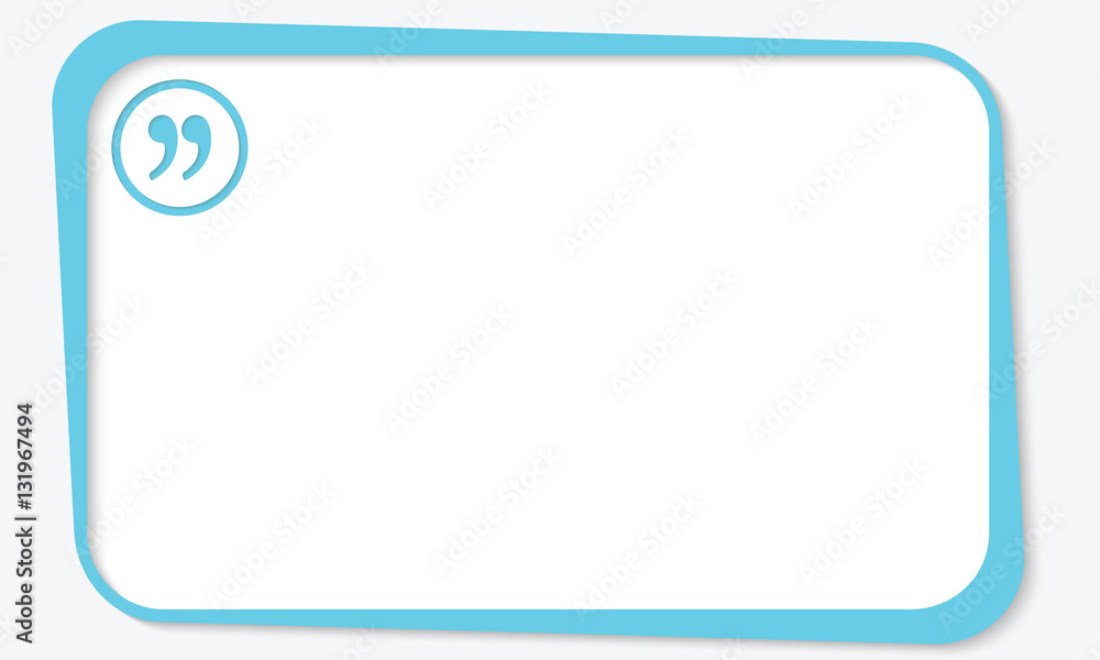 Poster text box for fill your text with quotation mark