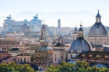 Foto op Plexiglas above view of Rome city in side of Capitoline Hill © vvoe