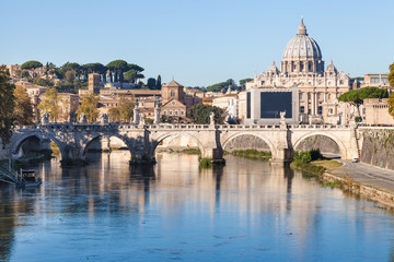 Obraz na płótnie Canvas Rome and Vatican city cityscape