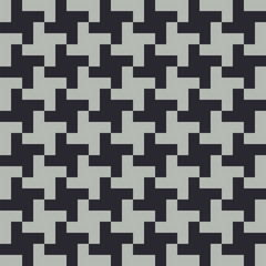 Seamless black and brown vintage plus outline pattern vector