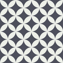 Seamless pattern vintage circle flower background