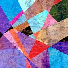 Fototapeta premium Abstract watercolor geometric background
