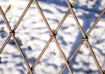 metal fence as a background