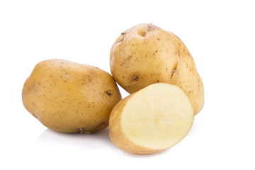 Potato isolated on white background.