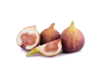 Fresh figs, sweed figs isolated on white background.