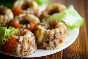 jellied meat with vegetables