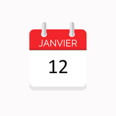 icone rouge a spirale calendrier