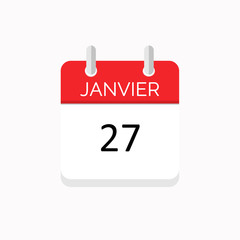 icone rouge a spirale calendrier