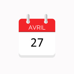 icone rouge a spirale calendrier