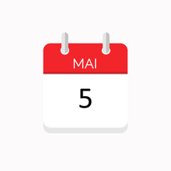 icone rouge a spirale calendrier
