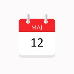 icone rouge a spirale calendrier