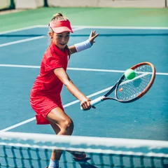 Fotobehang Tennis Girl playing tennis  © Microgen