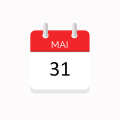 icone rouge a spirale calendrier