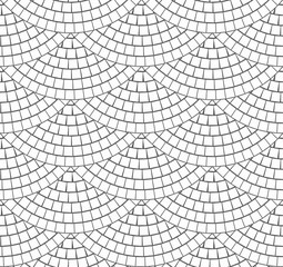 Obraz premium Circular tile pattern from small square tile. Seamless Vector.
