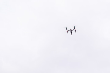 Drone / View of drone fly on sky.