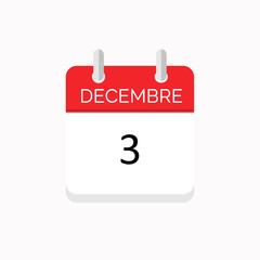 icone rouge à spirale calendrier