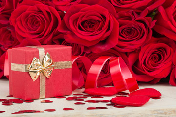 Valentine gift red roses