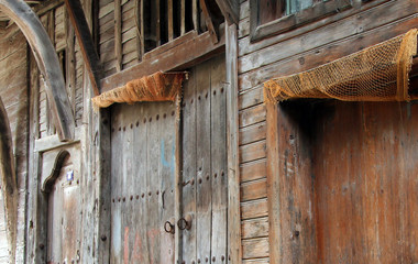 Traditional wooden houses in Old Town of Sozopol, Bulgaria