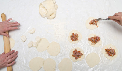 cooking dumplings from dough