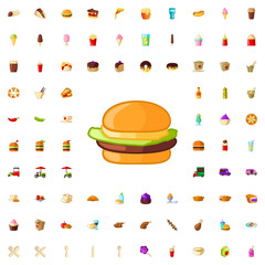 burger icon illustration