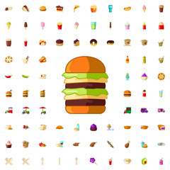 cheeseburger icon illustration