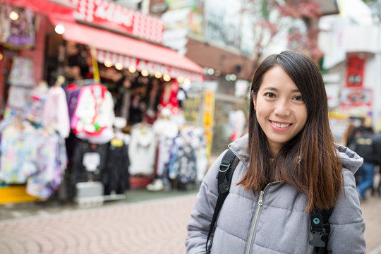 Asian woman visit at Takeshita street