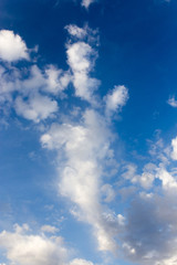 clouds in the blue sky as background
