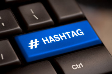 Hashtag post viral web network media tag business.