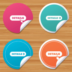 Details with arrow. More symbol and cursor.